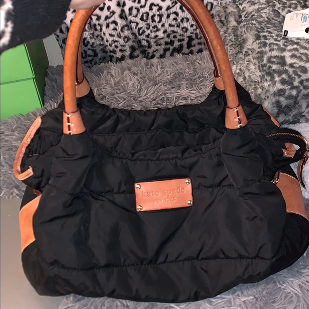Kate Spade Black Vinyl Satchel